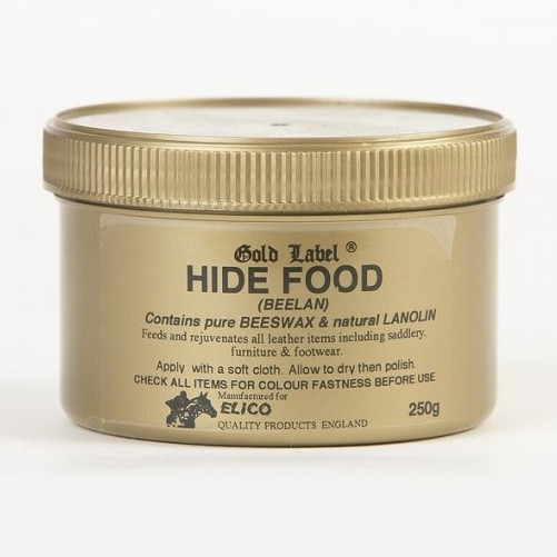 Gold Label Hide Food Leather Beeswax Nutrient Lanolin Horse Pony 250g 