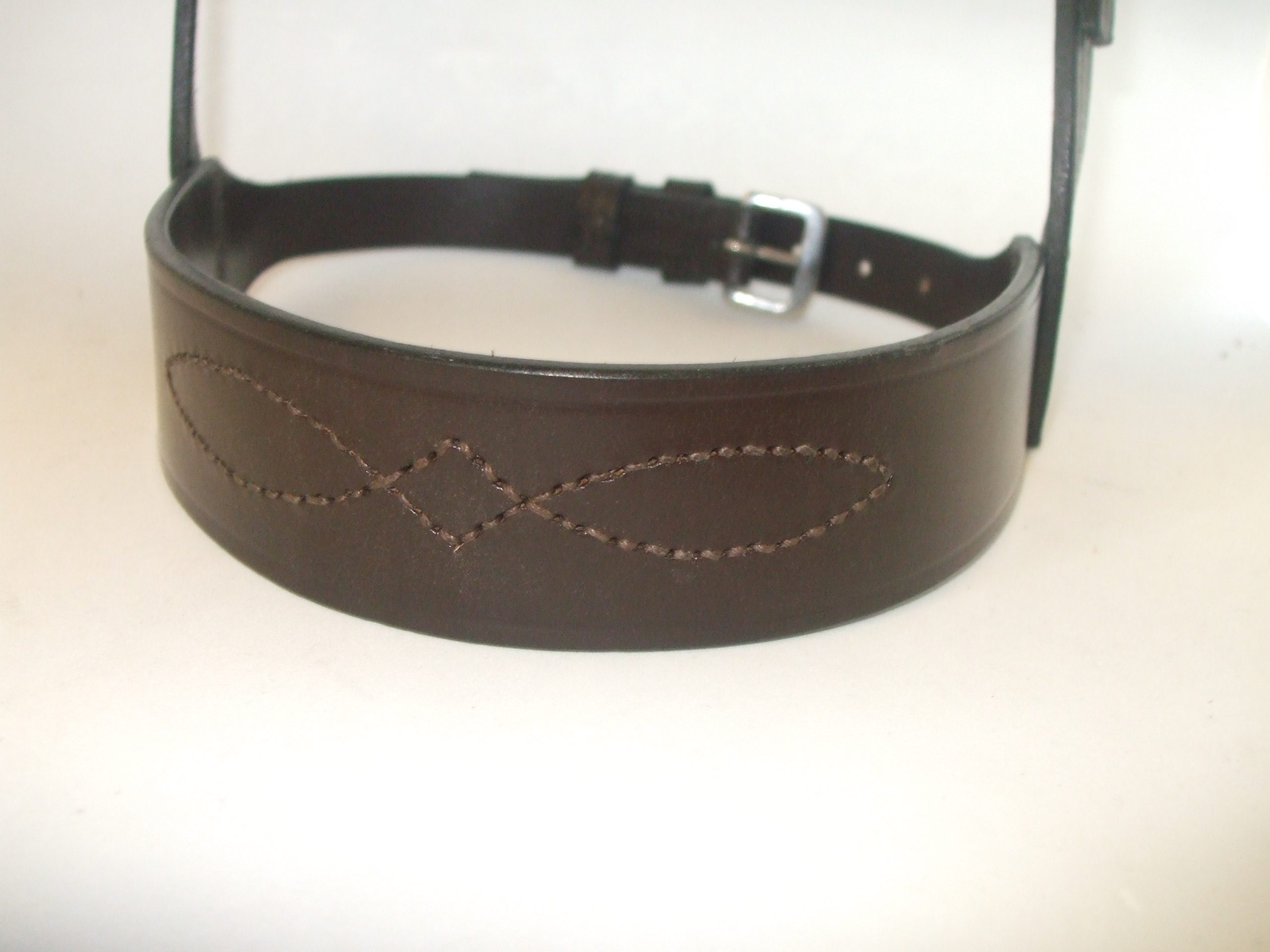 Hunter Noseband with Fancy Stitching